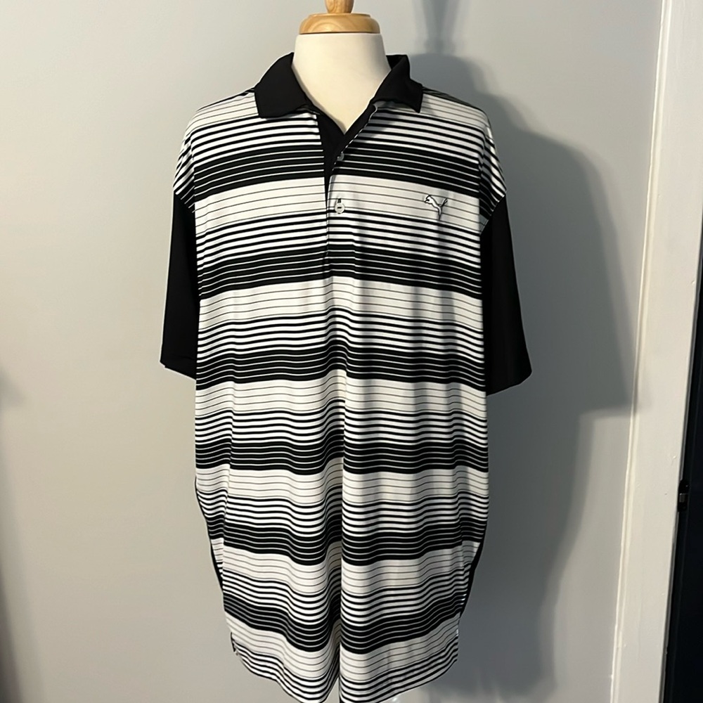 Black and white puma polo